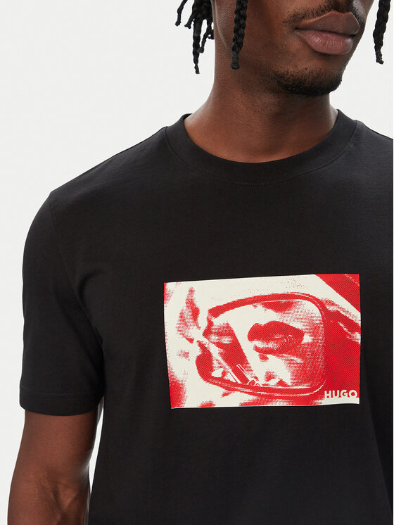 HUGO HUGO T-krekls Dirom 50570844 Melns Regular Fit