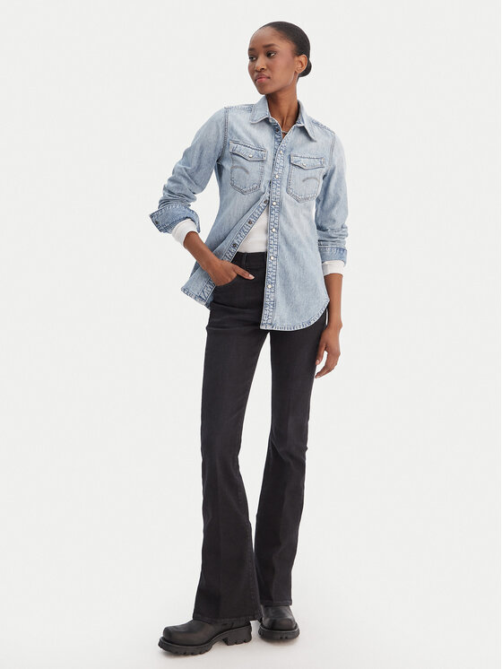 G-Star Raw G-Star Raw дънкова риза D27714-D539 Син Slim Fit