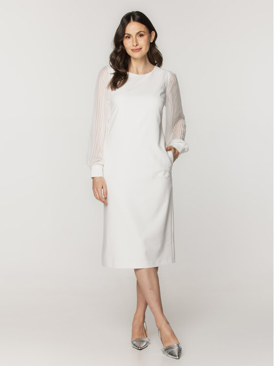 Willsoor Willsoor Sukienka codzienna 67675 Biały A-Line Fit