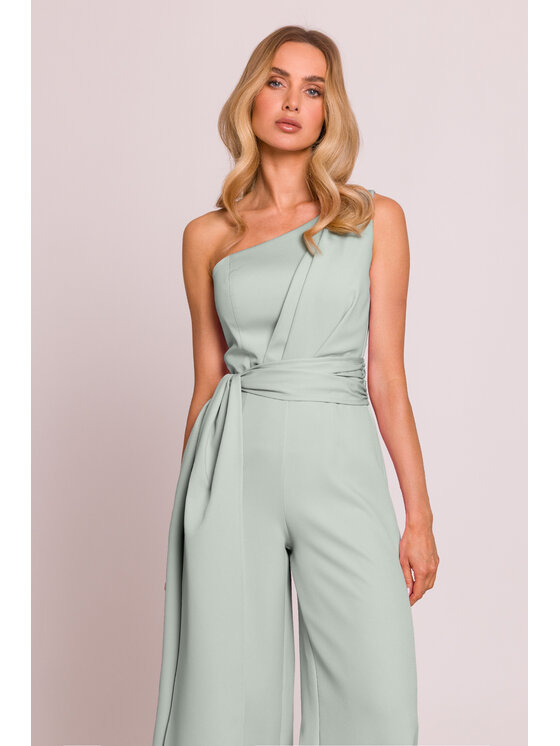 Made of Emotion Made of Emotion Jumpsuit M845 Verde Sexy Straight Fit
