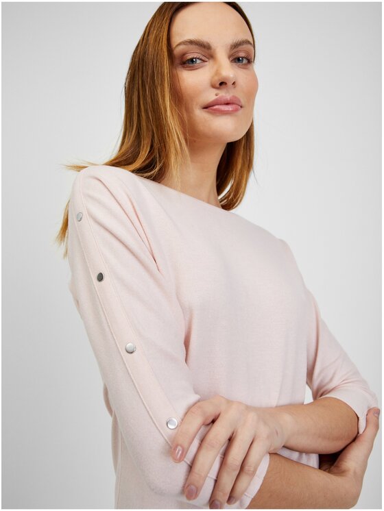 Orsay Orsay T-Shirt 105102-225000__L Różowy Regular Fit