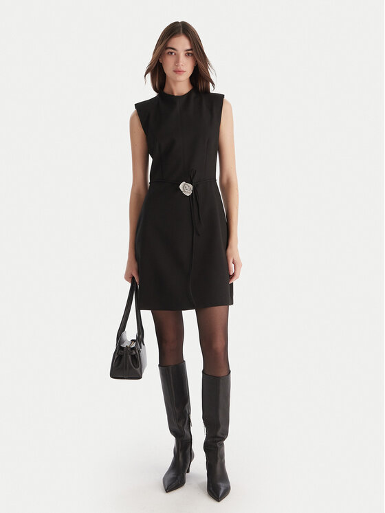 HUGO HUGO Коктейльна сукня Kelendi 50547655 Чорний Slim Fit