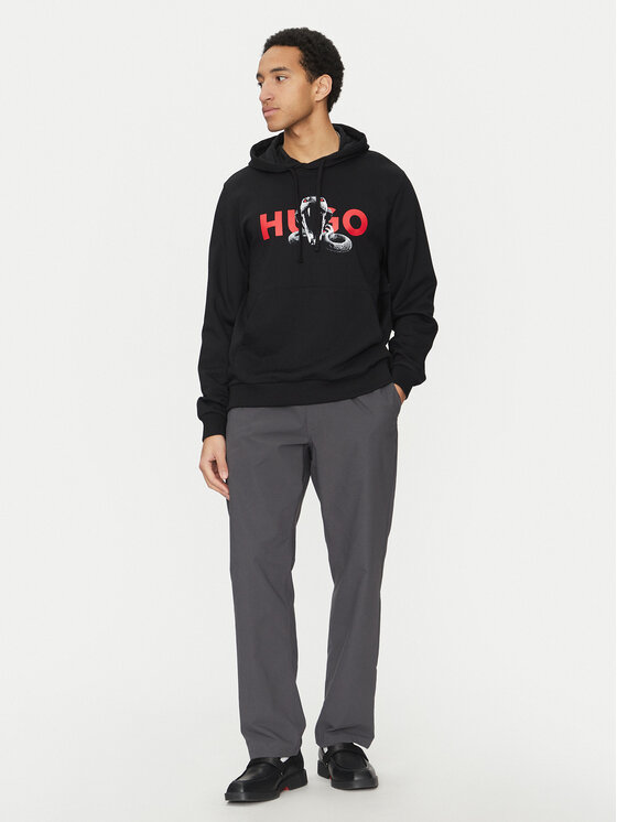HUGO HUGO Mikina Dueleyo 50530580 Čierna Regular Fit