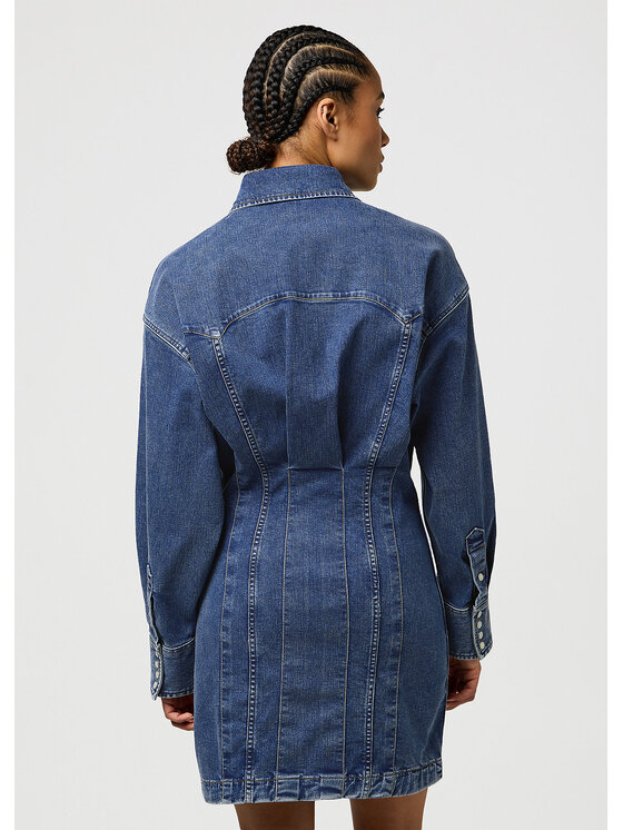 Wrangler Wrangler Vestito da giorno DARTED SKIRT DRESS Blu Regular Fit