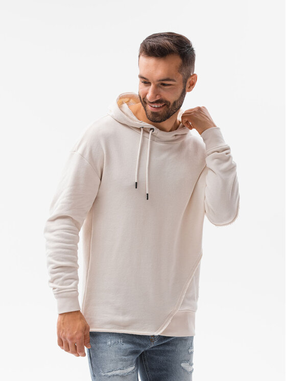 Ombre Ombre Mikina B1187 Écru Regular Fit