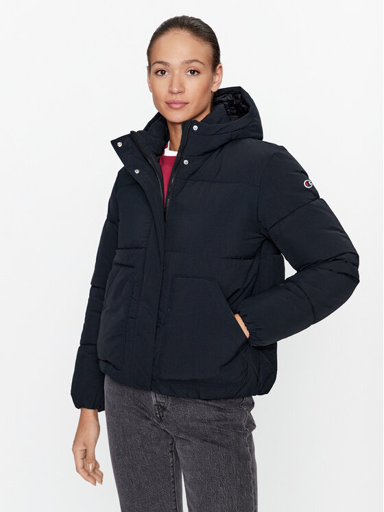 Champion Champion Geacă Hooded Jacket 116921 Negru Custom Fit