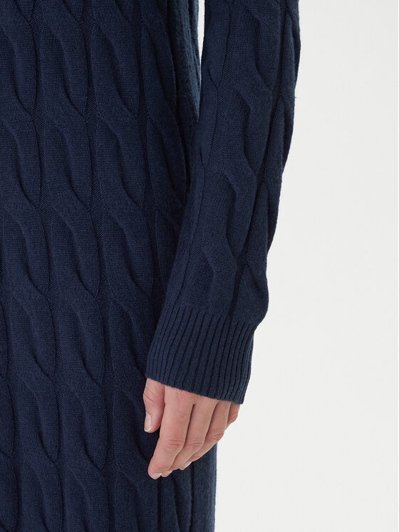 Tommy Hilfiger Tommy Hilfiger Džemper haljina WW0WW46429 Tamnoplava Slim Fit