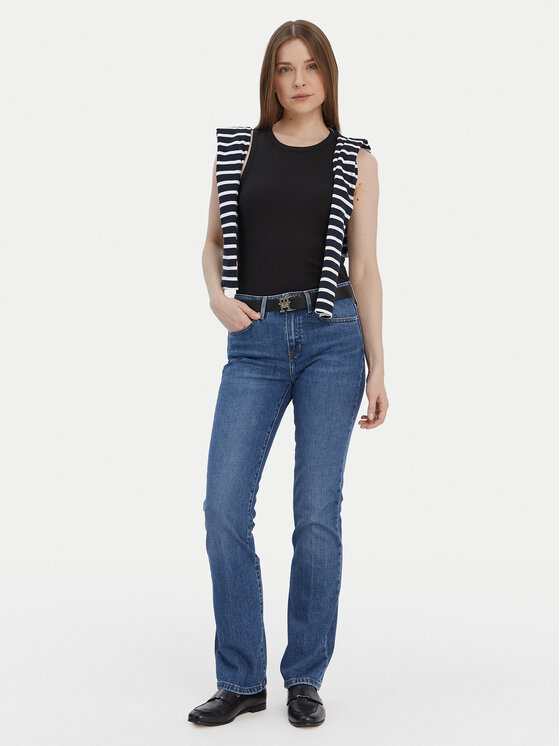 Tommy Hilfiger Tommy Hilfiger Top WW0WW38635 Czarny Slim Fit