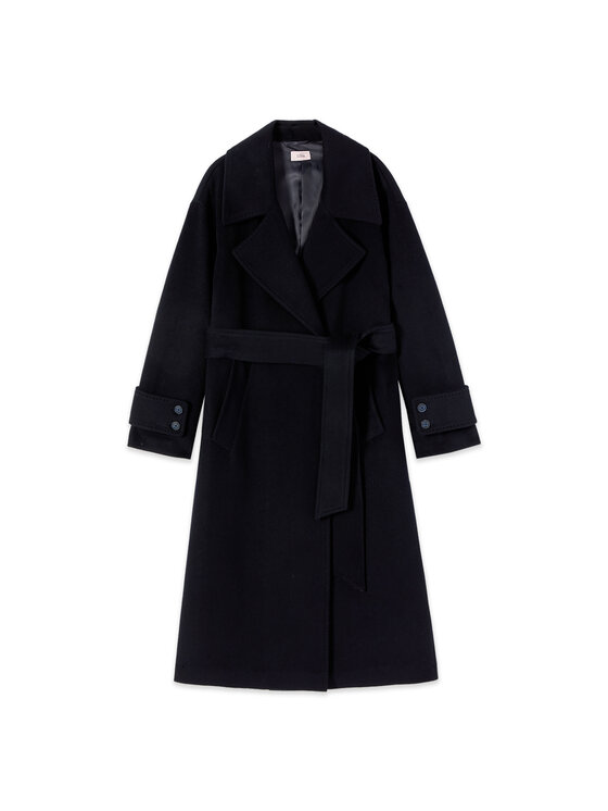 Oltre Oltre Cappotto invernale 0019J000176N034 Blu A-Line Fit