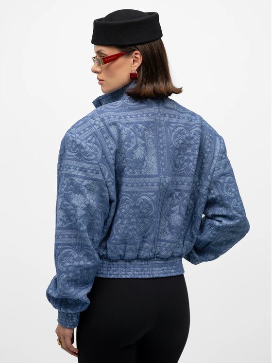 MANDRAGORA MANDRAGORA Bunda bomber Lara Modrá Slim Fit