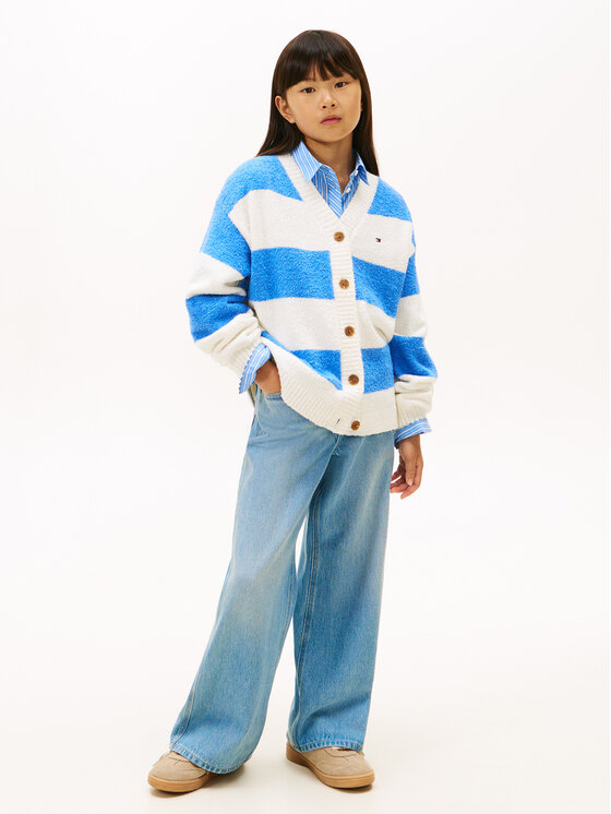 Tommy Hilfiger Tommy Hilfiger Farmer KG0KG08963 Kék Wide Leg