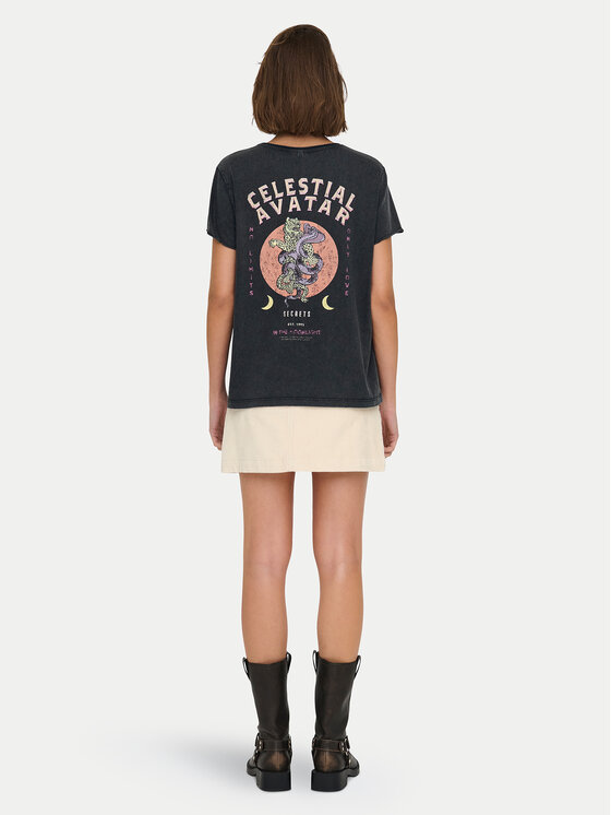 ONLY ONLY Тишърт Lucy 15336965 Сив Regular Fit
