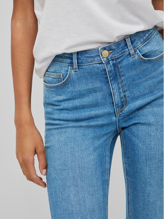 Vila Vila Jeansy Sarah 14084766 Niebieski Skinny Fit