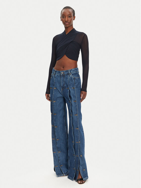 ROTATE ROTATE Джинси 1140731602 Cиній Wide Leg