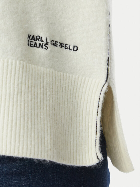 KARL LAGERFELD KARL LAGERFELD Kampsun B4W18057 Kreemjas Relaxed Fit