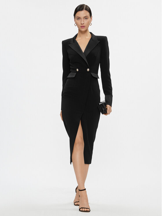 Babylon Babylon Koktejlové šaty T_E00777 Černá Regular Fit