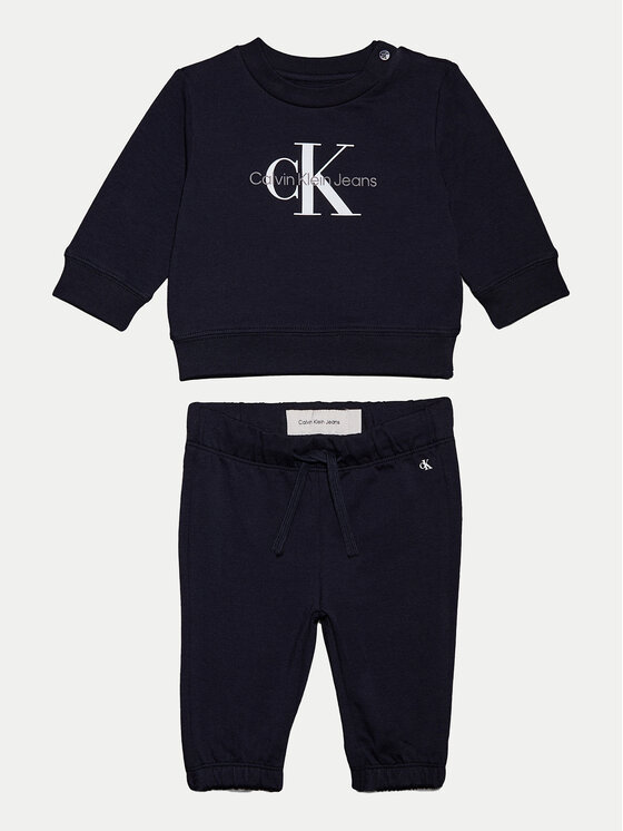 Calvin Klein Jeans Tuta Monogram IN0IN00017 Blu Regular Fit, taglia : 68