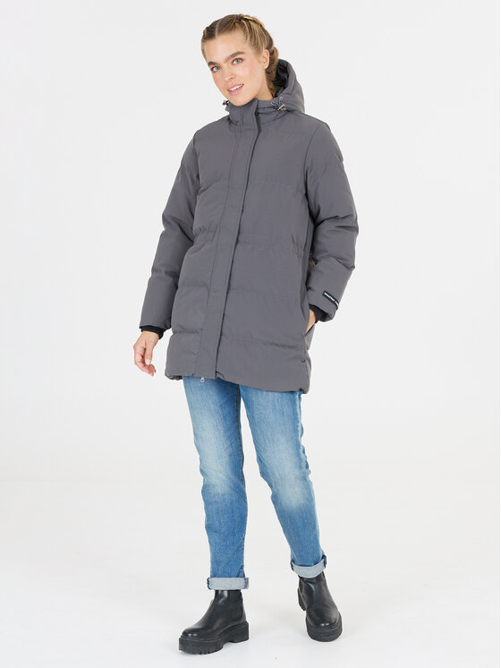 Weather Report Weather Report Зимно яке Silky WR234027 Сив Regular Fit