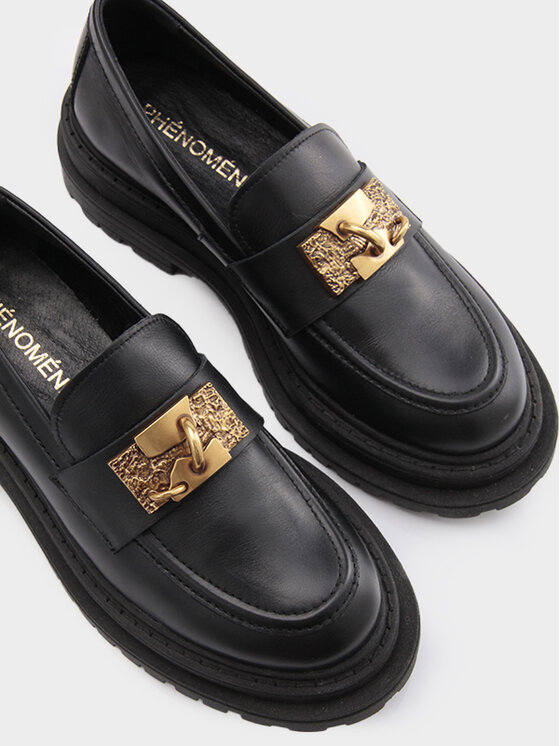 Phénomène Phénomène Loafersy INEZ Czarny