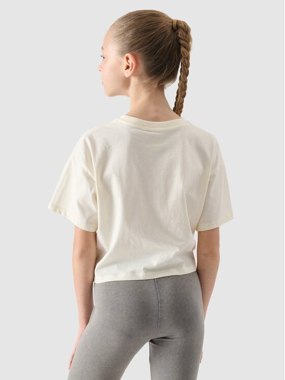 4F 4F T-shirt 4FJWSS25TTSHF1872-11S Bianco Regular Fit