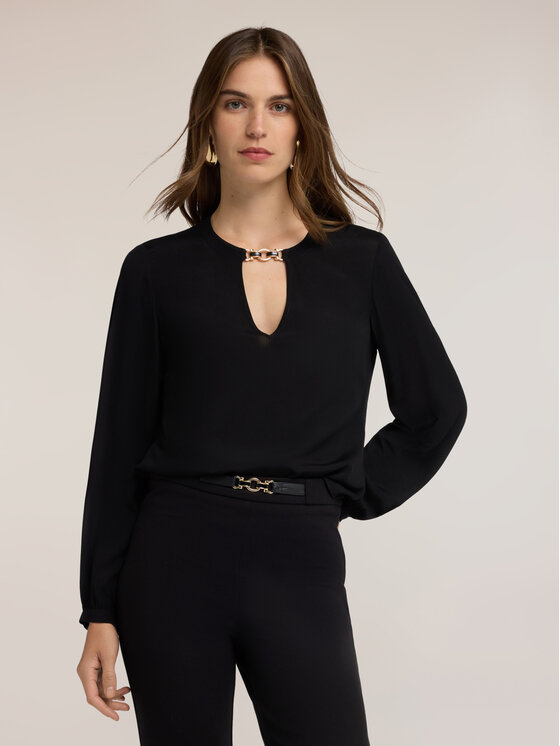 Motivi Motivi Blusa 2102Q002012N033 Nero Boxy Fit