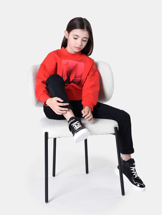 Karl Lagerfeld Kids Karl Lagerfeld Kids Bluza Z15461 S Czerwony Regular Fit