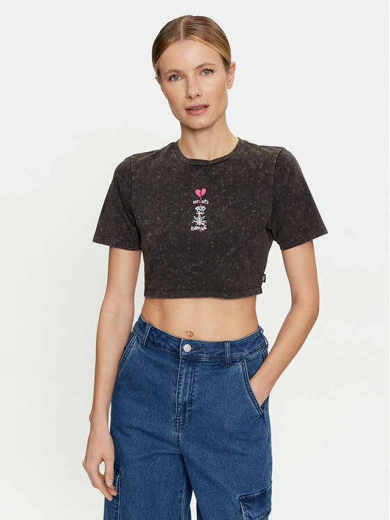 Vans T-krekls Heartbreaker Crew Crop Ii VN000GJZ Melns Regular Fit