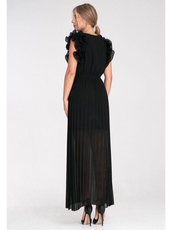 FIGL FIGL Večerní šaty M1104 Černá Straight Fit