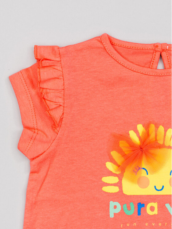 Zippy Zippy Marškinėlių ir šortų komplektas ZBGAP0602 23005 Oranžinė Regular Fit