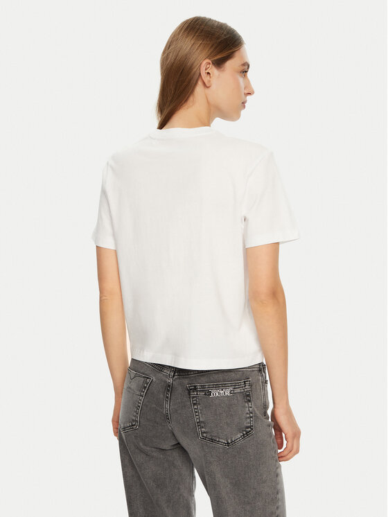 Guess Jeans Guess Jeans Marškinėliai W5RI43 K8HM0 Balta Regular Fit