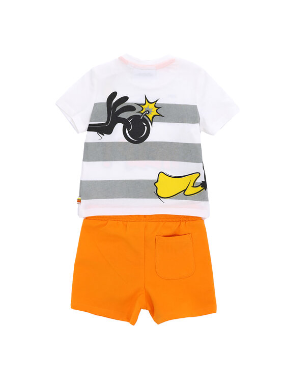 Original Marines Original Marines Komplet t-shirt i szorty sportowe LOONEY TUNES DDPV0355NM Kolorowy Regular Fit