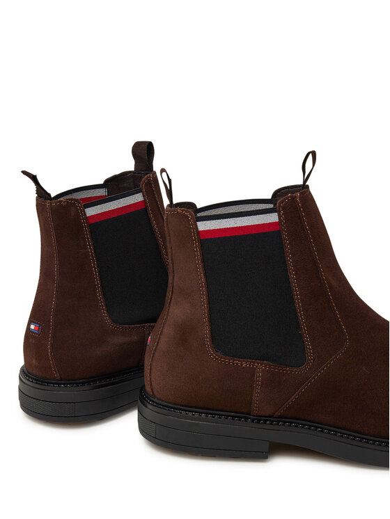 Tommy Hilfiger Tommy Hilfiger Gležnjarji Chelsea Outdoor Suede Chelsea FM0FM05191 Rjava