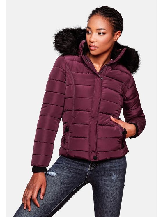Navahoo Navahoo Kurtka zimowa Miamor Bordowy Casual Fit