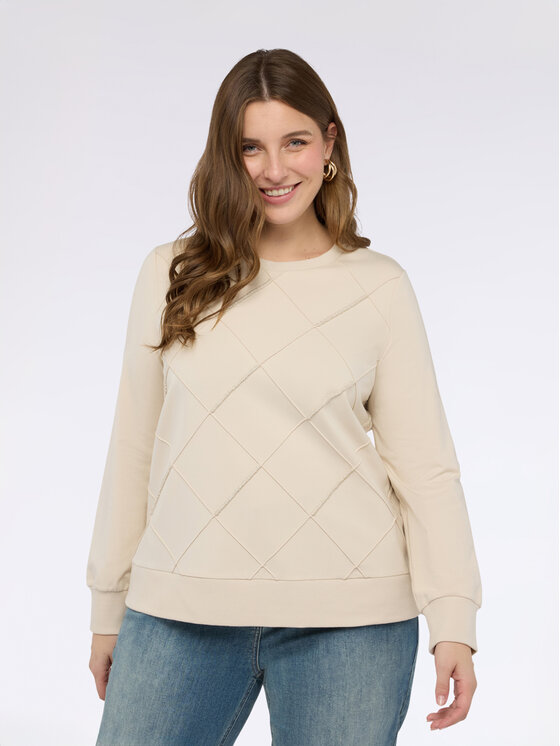 Fiorella Rubino Fiorella Rubino Felpa G811L108842N002 Écru Regular Fit