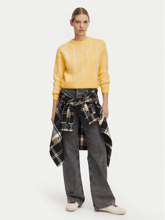 Quiksilver Quiksilver Džemperis Selwyn EQWSW03031 Dzeltens Cropp Fit