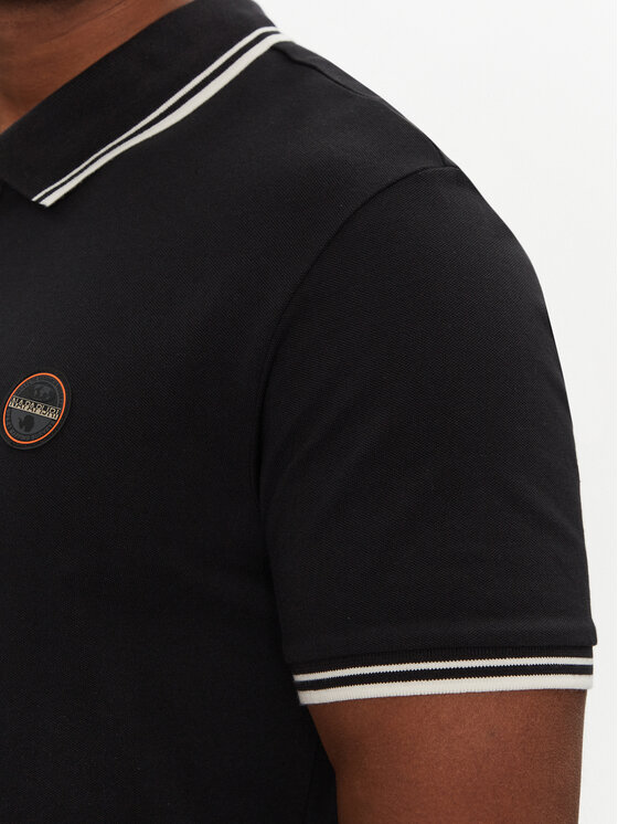 Napapijri Napapijri Tricou polo E-Macas NP0A4ID59411 Negru Regular Fit