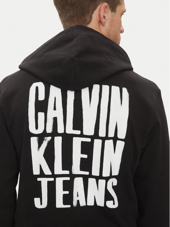 Calvin Klein Jeans Calvin Klein Jeans Pulóver Painted J30J327526 Fekete Regular Fit