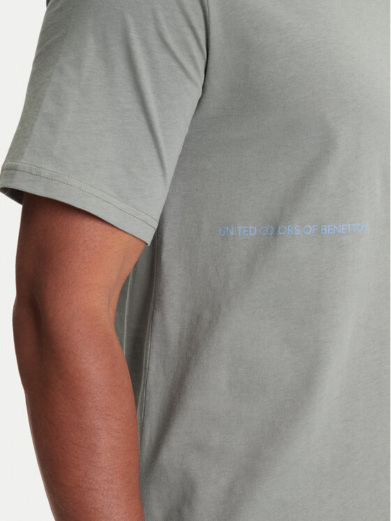 United Colors Of Benetton United Colors Of Benetton Тишърт 30964M01W Сив Regular Fit