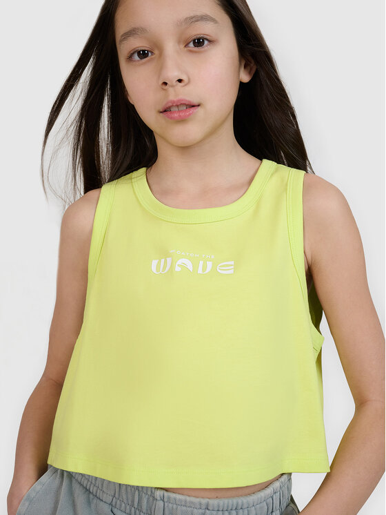 4F 4F Tank top SWELLS OF THE OCEAN Zielony Oversize