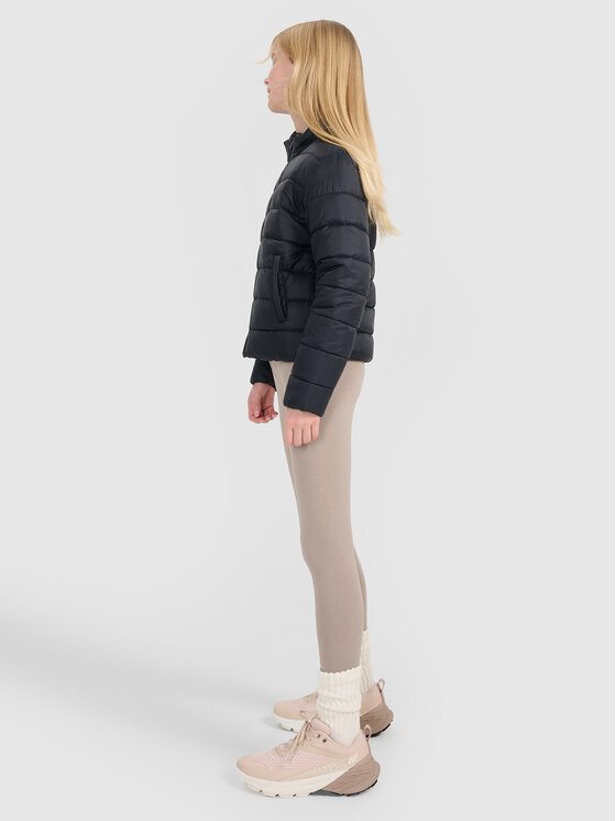 4F 4F Vatovaná bunda 4FJWSS25TDJAF515-20S Čierna Regular Fit