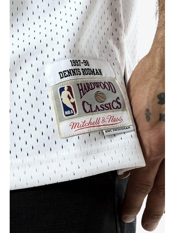 Mitchell & Ness Mitchell & Ness Smanicato NBA SWINGMAN JERSEY BULLS 97-98 DENNIS RODMAN Bianco Regular Fit