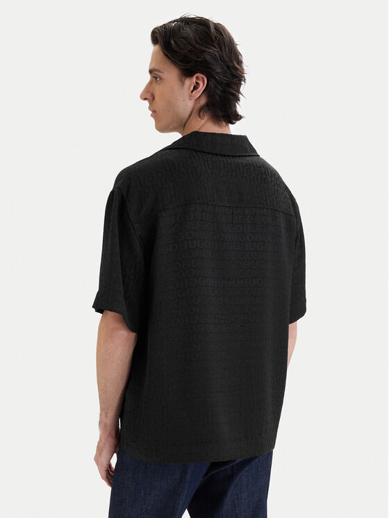 HUGO HUGO Marškiniai Espino 50560614 Juoda Oversize