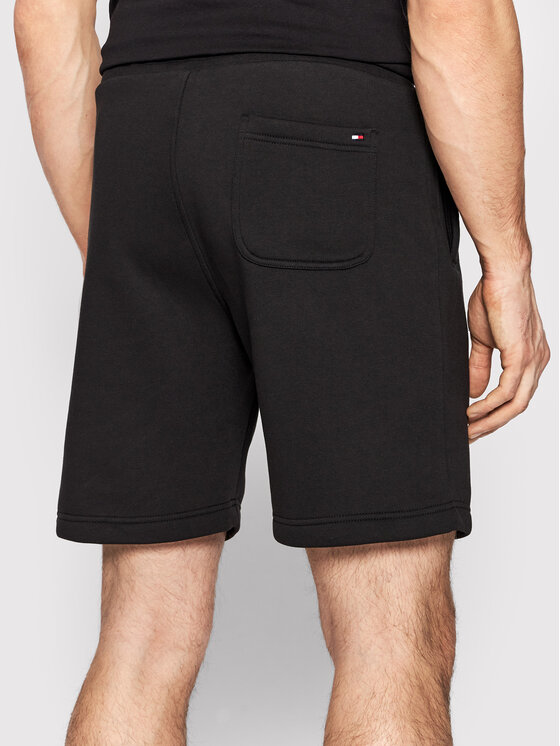 Tommy Hilfiger Tommy Hilfiger Szorty sportowe Logo MW0MW22198 Czarny Regular Fit