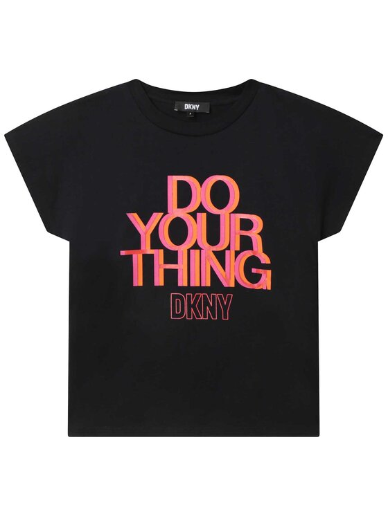 DKNY T-krekls D35S88 S Melns Regular Fit