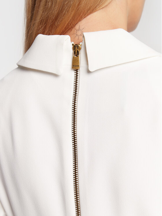PINKO Pinko Sukienka koktajlowa Alejandra 1G1836 7624 Biały Slim Fit