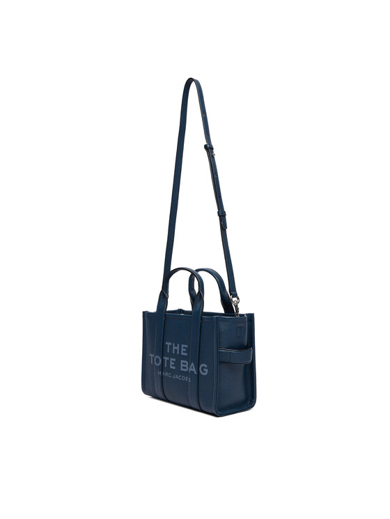 Marc Jacobs Marc Jacobs Ročna torba The Leather Small Tote Bag H009L01SP21 Mornarsko modra