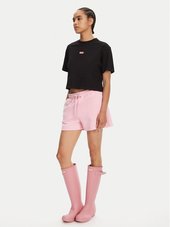 Hunter Hunter T-Shirt Leona HARW0070251 Czarny Boxy Fit