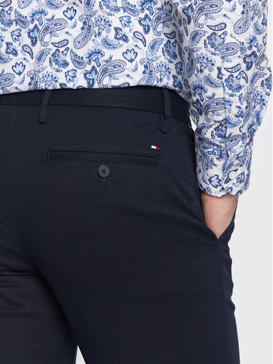 Tommy Hilfiger Tommy Hilfiger Pantaloni chino Core Denton MW0MW28884 Bleumarin Straight Fit