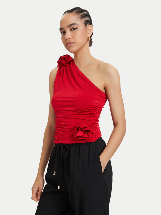 ACCESS FASHION Top 63-2019-326 Červená Slim Fit