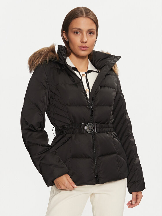 Guess Guess Vatovaná bunda New Olga W4BL53 WEX52 Černá Regular Fit